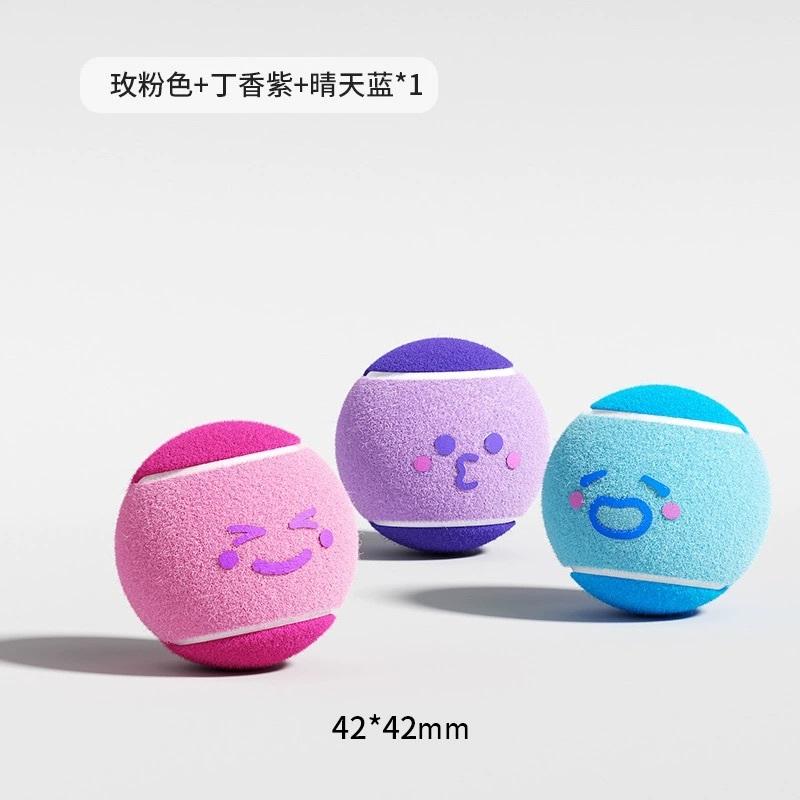 <1313選物> 寵物玩具狗狗玩具 表情系列寵物網球 彈力網球玩具發聲玩具寵物球小狗訓練寵物用品-細節圖7