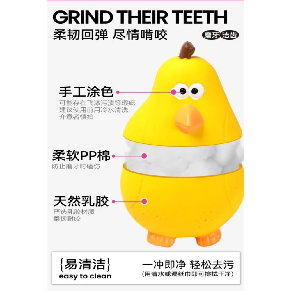 <1313選物> Qmonster 狗狗發聲玩具 乳膠玩具 耐咬玩具 幼犬小型犬玩具 水果玩具 香蕉狗 梨子鸭 蔥薑蒜-細節圖4