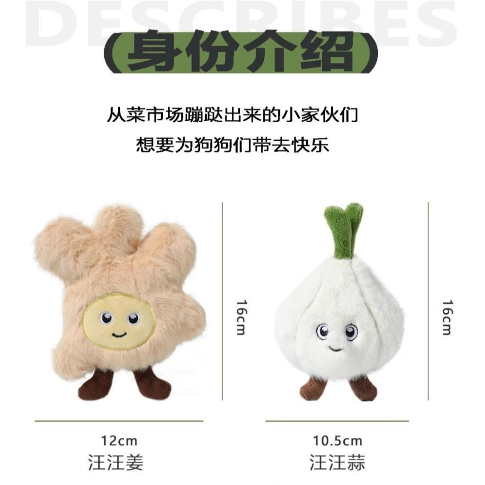 <1313選物> Fetch飛奇 可愛蔥薑蒜娃娃飛奇響紙BB叫玩具發聲玩具解悶玩具中小型犬玩具-細節圖4