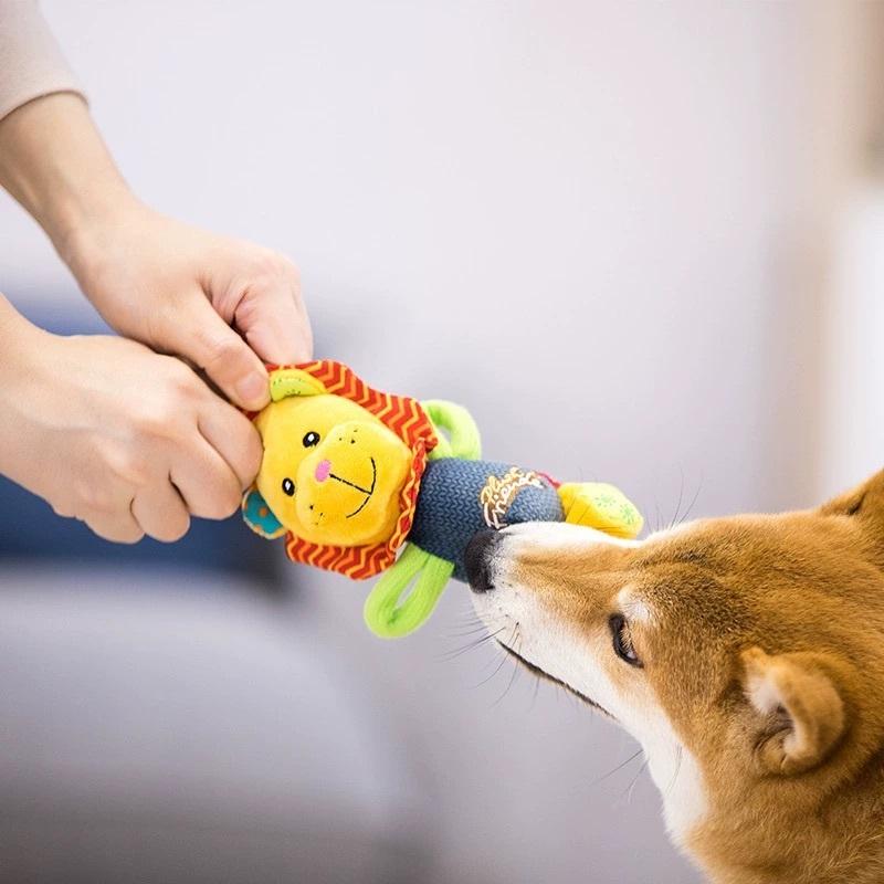<1313選物>貴為GiGwi 動物授勳狗狗玩具 叫叫玩具 拉扯拔河玩具毛絨發聲耐咬玩具 狗狗解悶自嗨神器中小型犬玩具-細節圖2