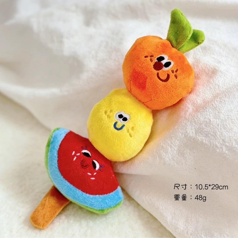 <1313選物>毛絨發聲糖葫蘆 狗玩具新品趣味搞怪水果毛絨發聲玩具糖葫蘆響紙-細節圖4