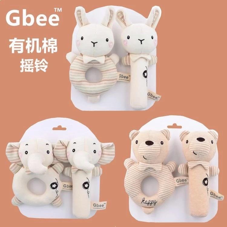 <1313選物> Baby寵物系列 Gbee有機棉安撫陪睡玩具中小型犬玩具 甜甜圈手搖棒系列-細節圖2