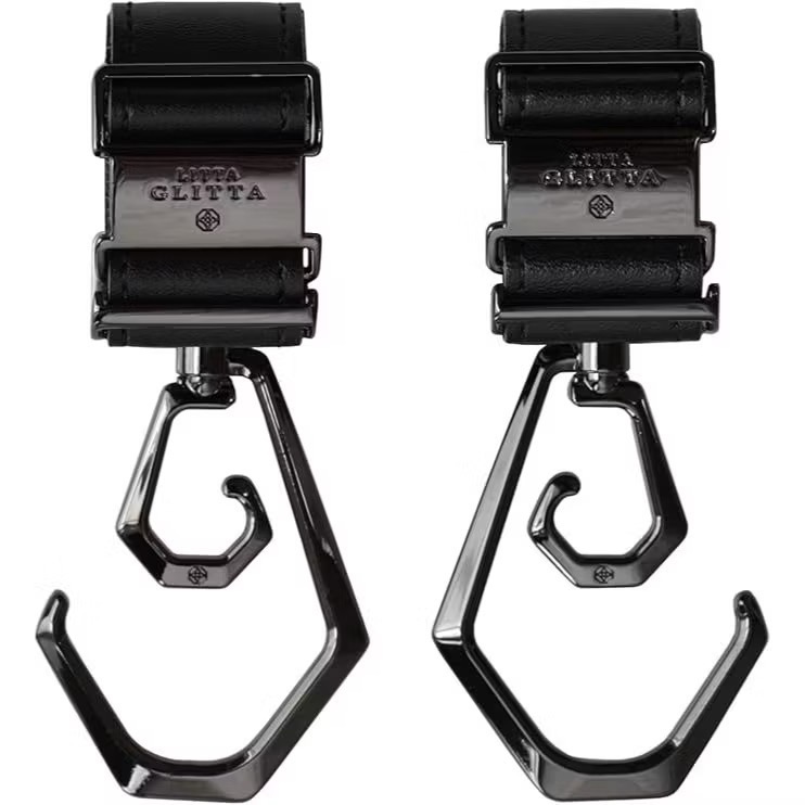 黑色皮革-黑色金屬鉤