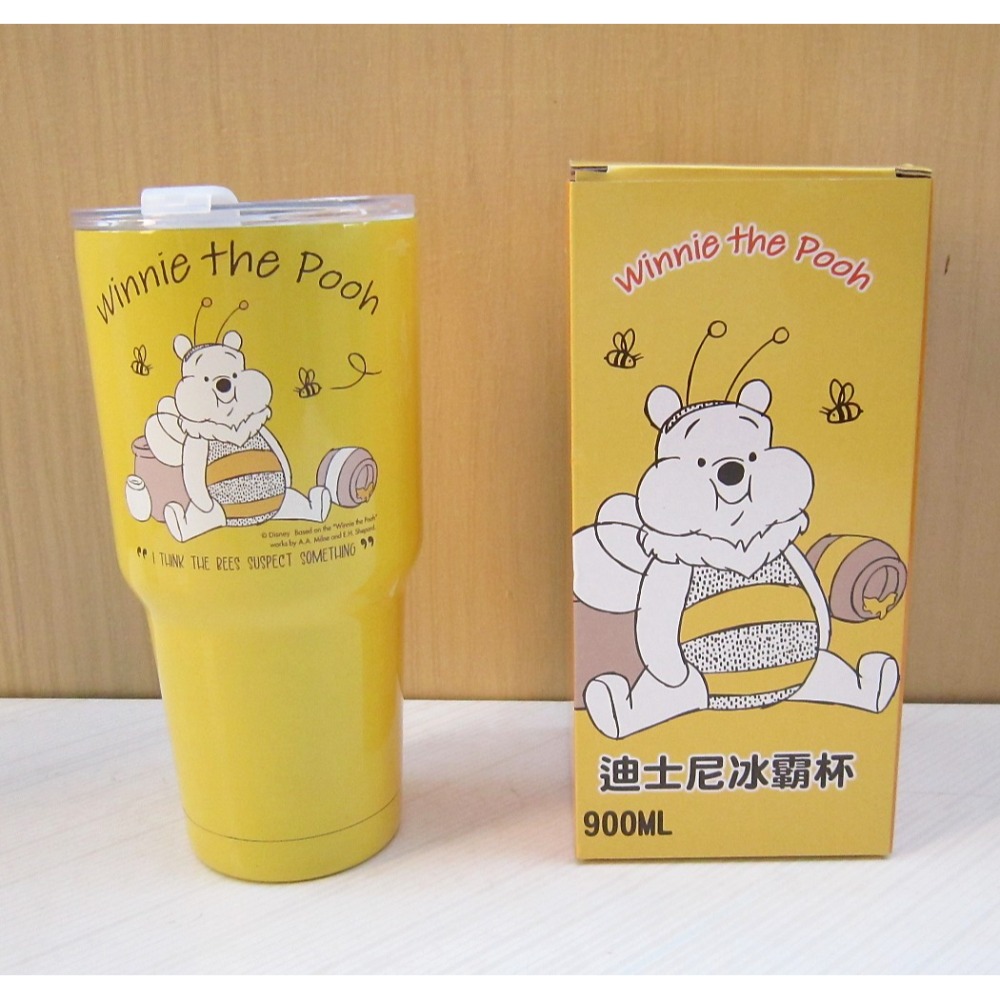 迪士尼 史迪奇 小熊維尼 維尼小熊 冰霸杯 水杯  不銹鋼保溫杯 水瓶 冰壩杯 900ml-規格圖4