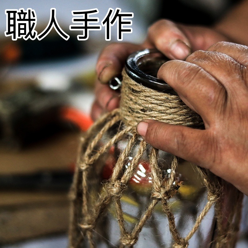 (在台出貨) 可懸掛編織麻繩玻璃花瓶乾燥花器水培植物小花瓶-細節圖2