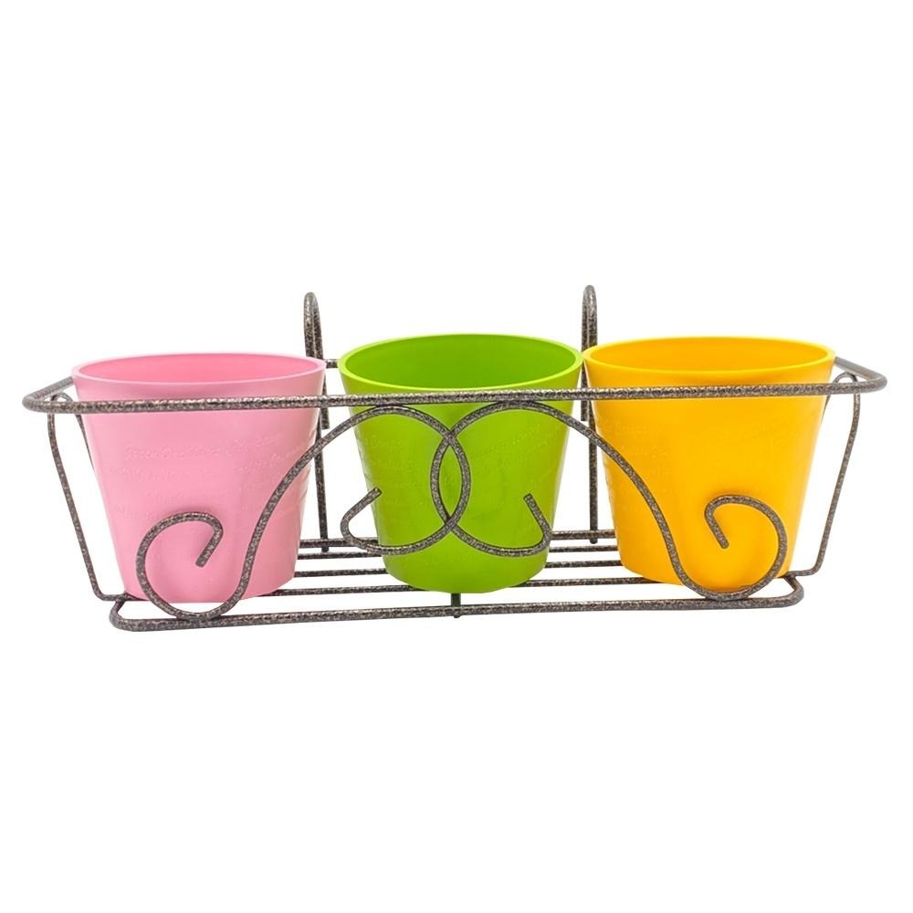 【小美紀】3吋圓盆、長槽花架、水盤(園藝資材)花架 多肉單盆掛架 造景 多肉花盆 園藝掛架 園藝裝飾 水盆-細節圖2