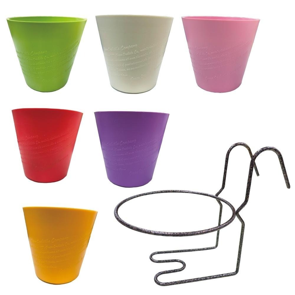 【小美紀】4.5吋高級圓盆、花架、4吋 水盤(園藝資材)掛架 盆架 多肉 4.5寸花盆  園藝掛架 多肉盆 園藝 小美紀-細節圖2