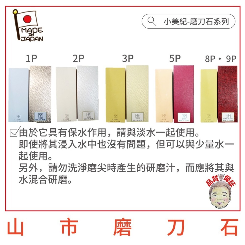【小美紀】磨刀石全系列（廚房用具）日本山市 菜刀磨利 日本製磨刀器 生魚片刀磨石 砥石 刀具 鋼刀磨利 再現鋒利白鋼刀-細節圖2