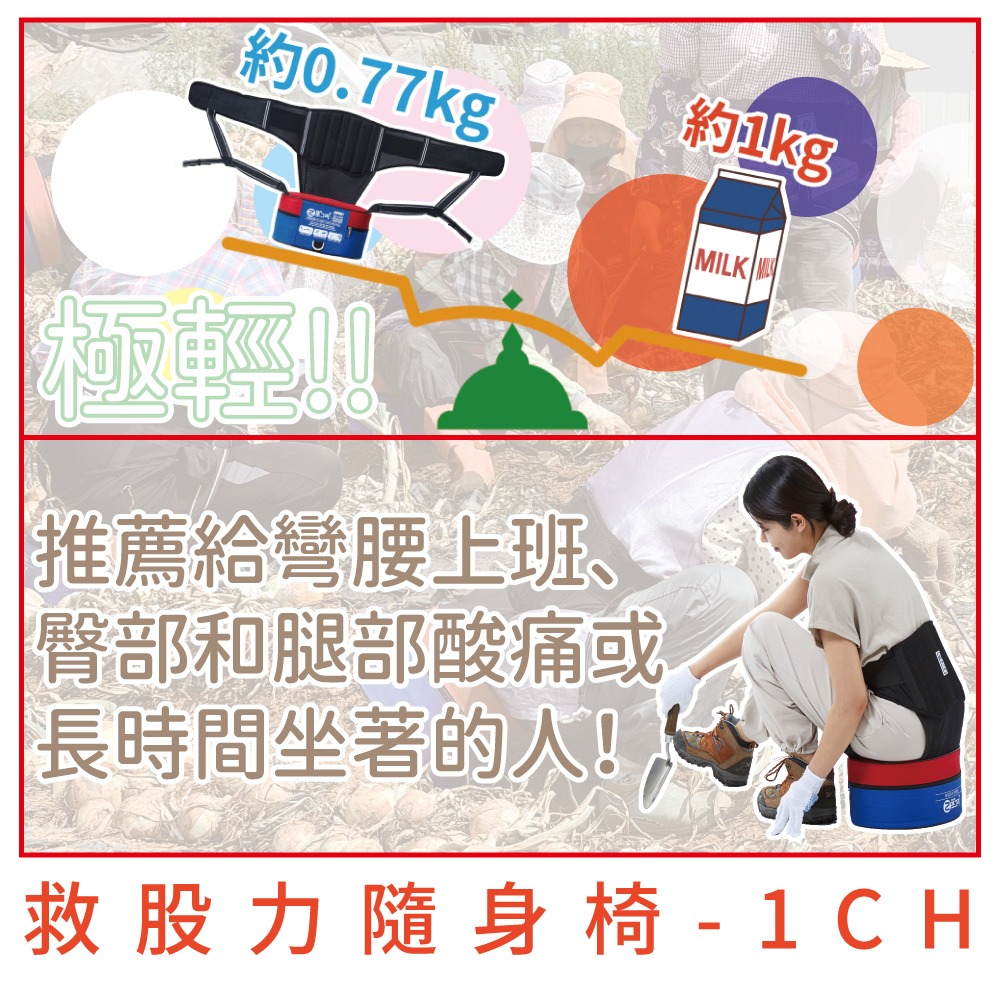 【小美紀】救股力隨身椅 (隨坐隨站) 農用椅工作椅草莓椅採收椅戶外椅子露營椅農用車矮椅子拔草除草農用鏟子-細節圖9