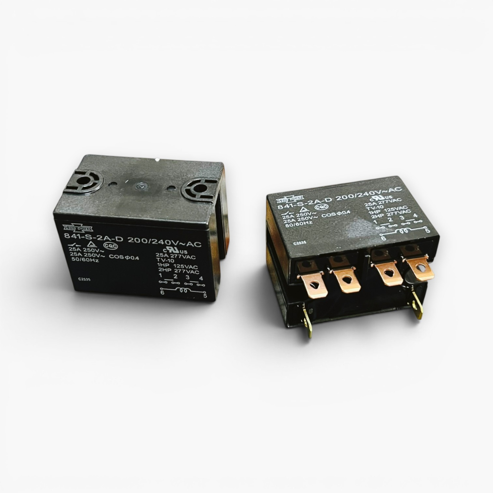 『正典UCHI電子』松川 841-S-2A-D 24V 110V 220V 25A 6腳繼電器 冷氣 空調繼電器-細節圖3