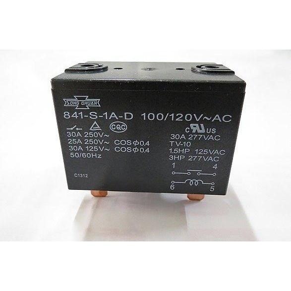 『正典UCHI電子』松川 841-S-1A-D 12V 110V 220V 30A 4腳繼電器 冷氣 空調繼電器-細節圖3