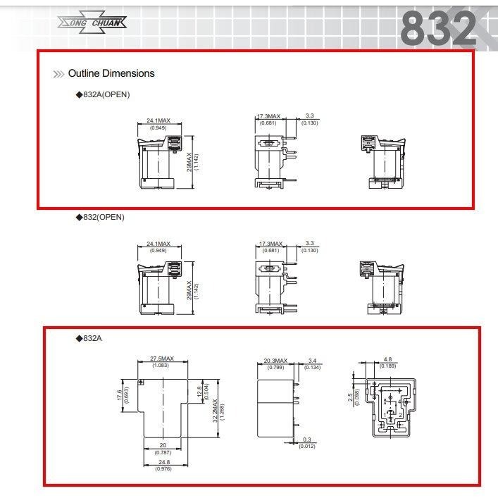 『正典UCHI電子』松川繼電器 832A-1A-C 12V / 24V 30A 四腳 繼電器 松川原廠 公司貨 熱水器-細節圖5
