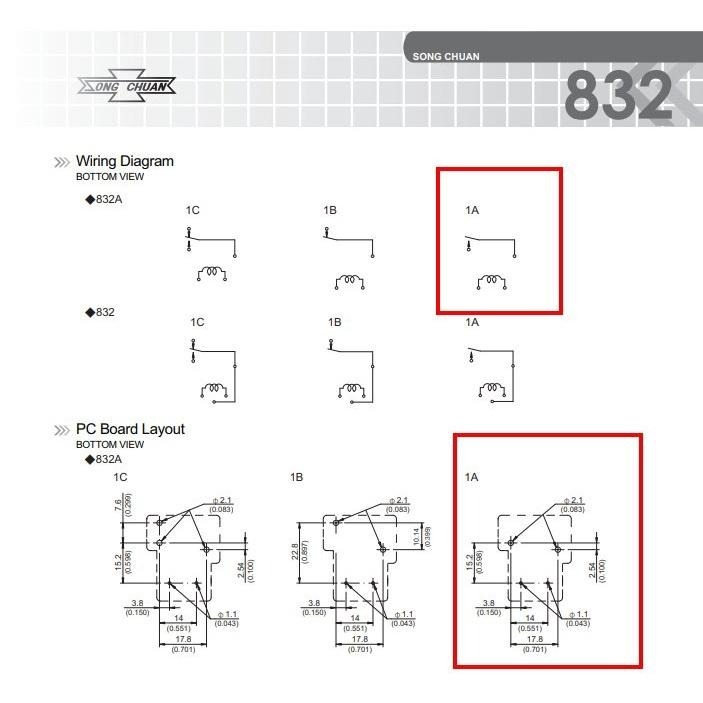 『正典UCHI電子』松川繼電器 832A-1A-C 12V / 24V 30A 四腳 繼電器 松川原廠 公司貨 熱水器-細節圖6