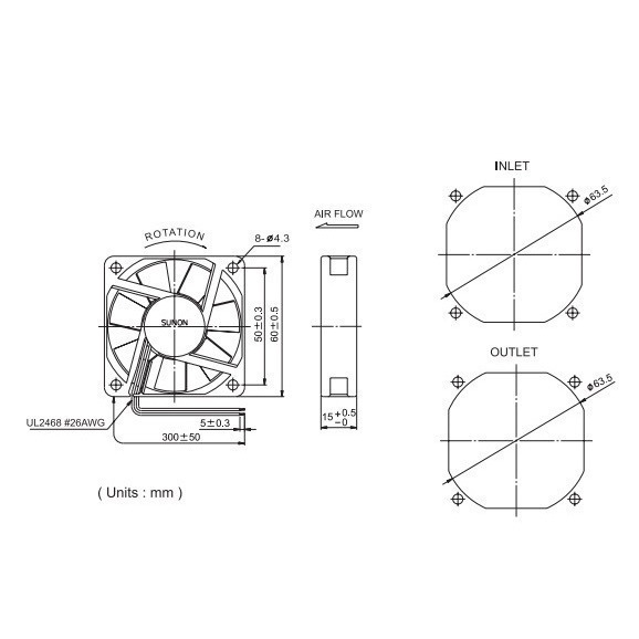 『正典UCHI電子』SUNON 磁浮風扇 6cm 小3P接頭 DC12V KDE1206PHV1 靜音耐用 散熱必備-細節圖4
