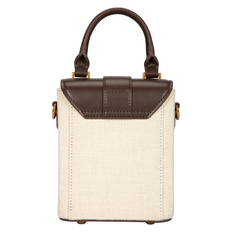 Disney 迪士尼經典復古維尼刺繡牛津硬挺手提包-細節圖3