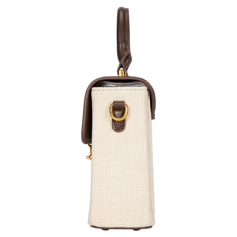 Disney 迪士尼經典復古維尼刺繡牛津硬挺手提包-細節圖4