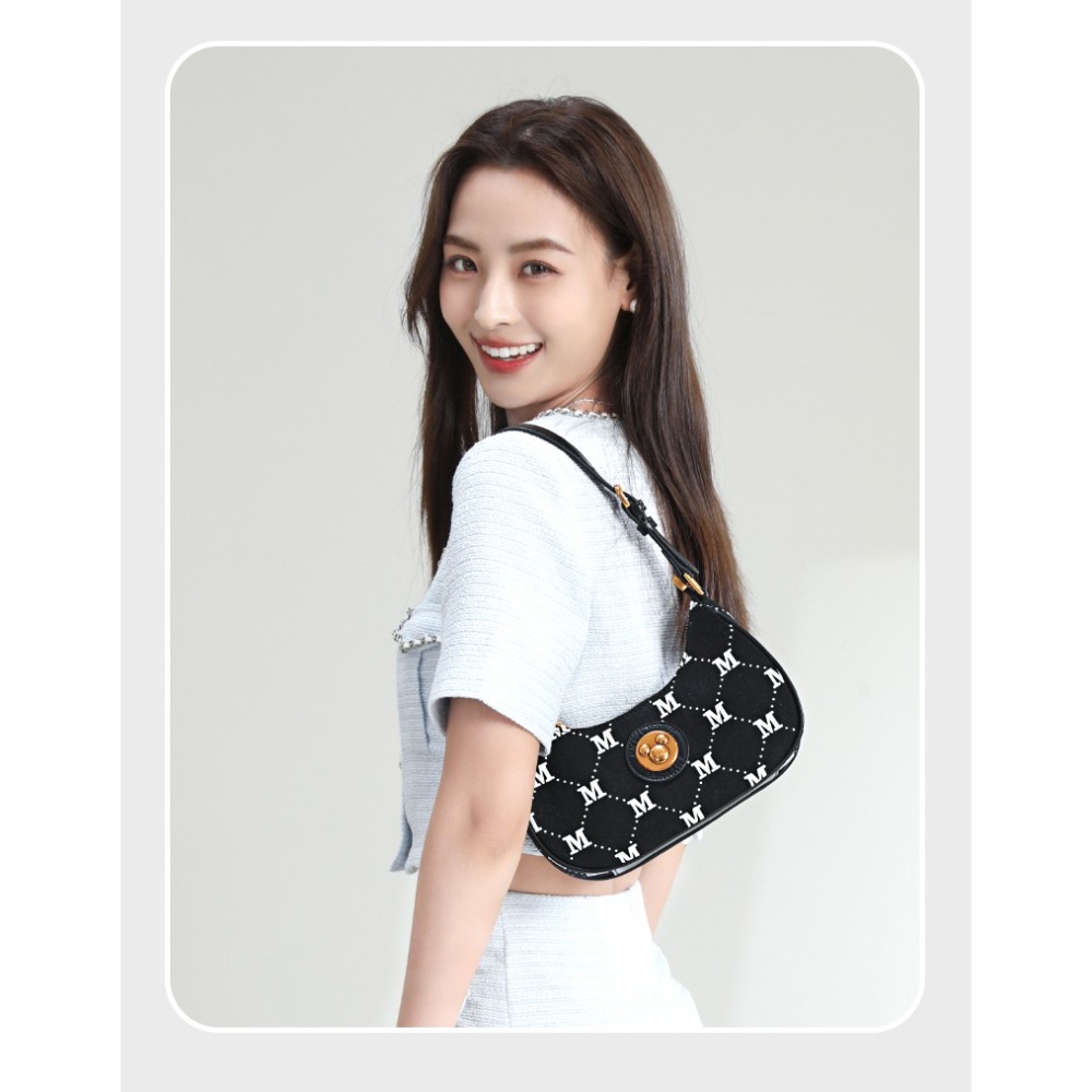 Disney迪士尼 米奇 M 字母經典格紋包-細節圖4