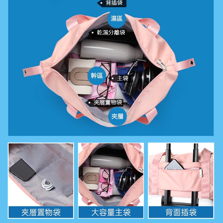 Disney迪士尼 黛西童趣多功能折疊旅行包-細節圖7