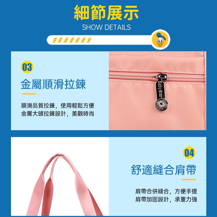 Disney迪士尼 唐老鴨童趣多功能折疊旅行包-細節圖2