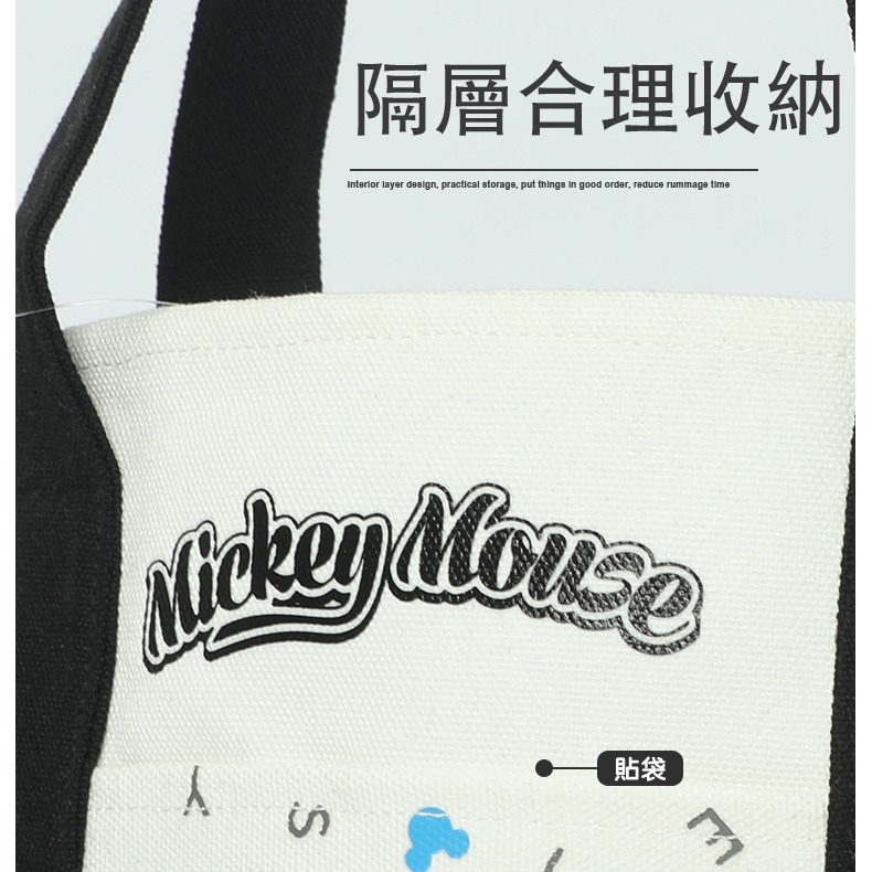 Disney迪士尼米奇手提帆布包-細節圖2