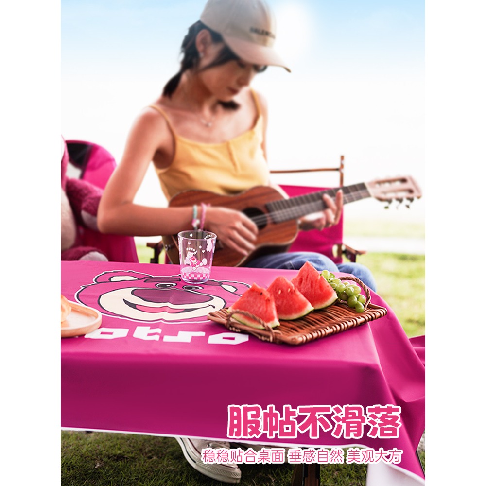 Disney迪士尼草莓熊露營桌布-細節圖3