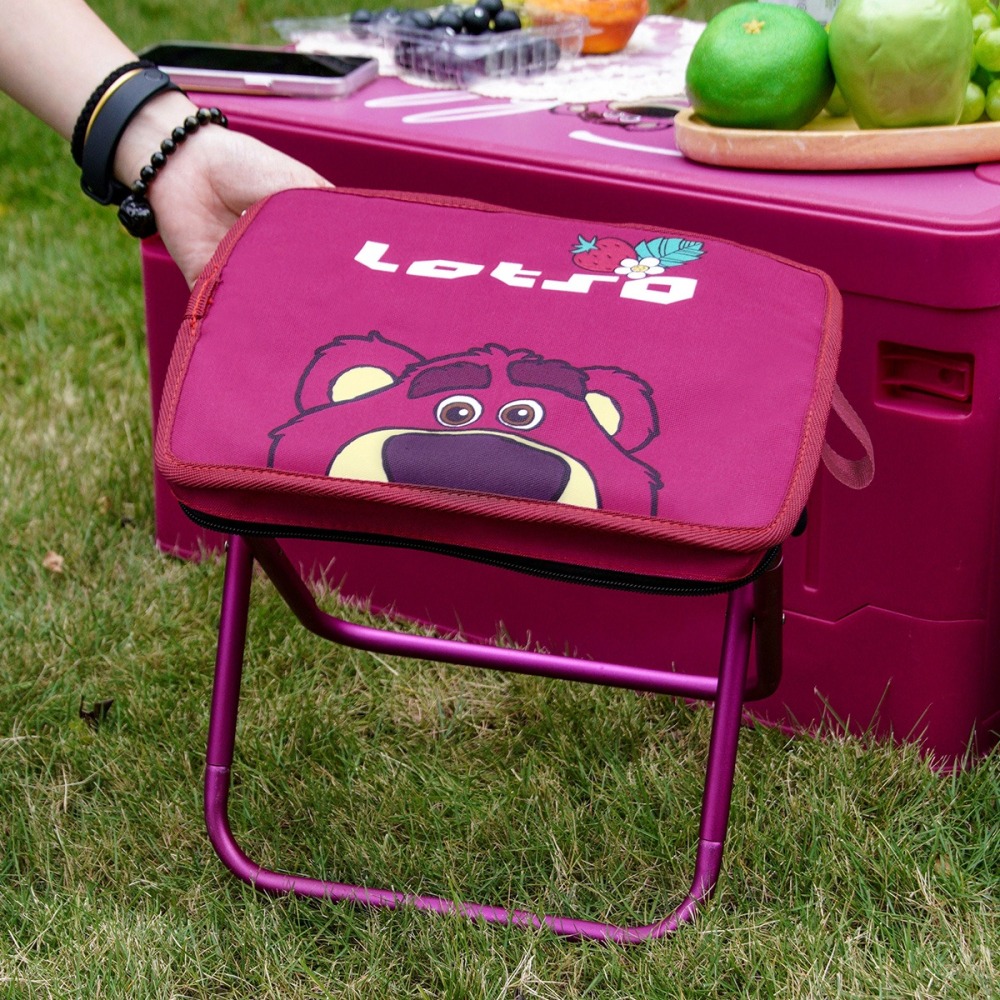 Disney迪士尼摺疊凳  孩童草莓熊摺疊凳-細節圖3