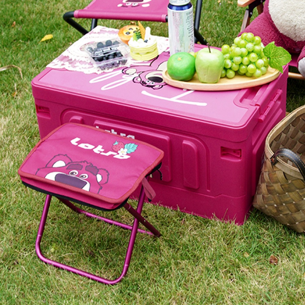 Disney迪士尼摺疊凳  孩童草莓熊摺疊凳-細節圖4