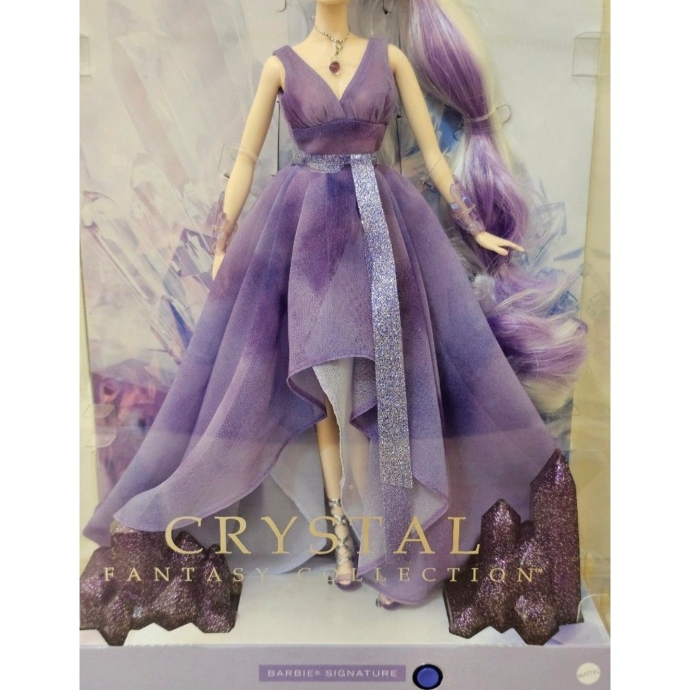 Barbie 芭比 美泰  2021 芭比水晶幻想系列紫水晶石項鍊-細節圖5
