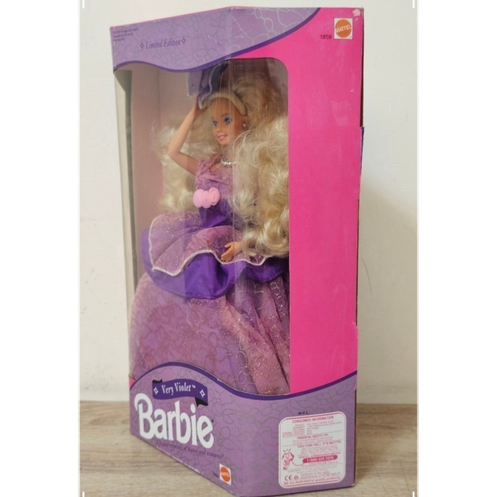 Barbie 芭比 美泰 1993 限量版極紫羅蘭娃娃-細節圖7