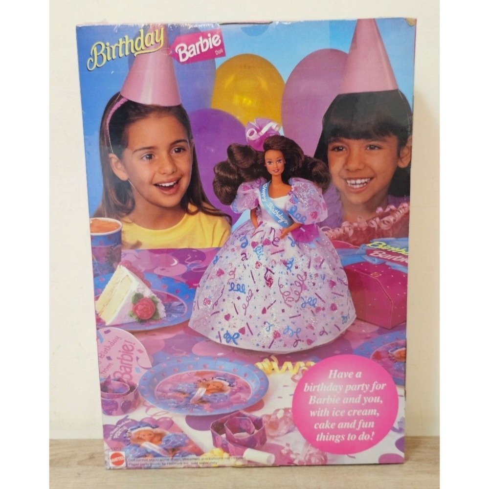 Barbie 芭比 美泰 1994 生日黑髮女郎她是最漂亮的禮物-細節圖4