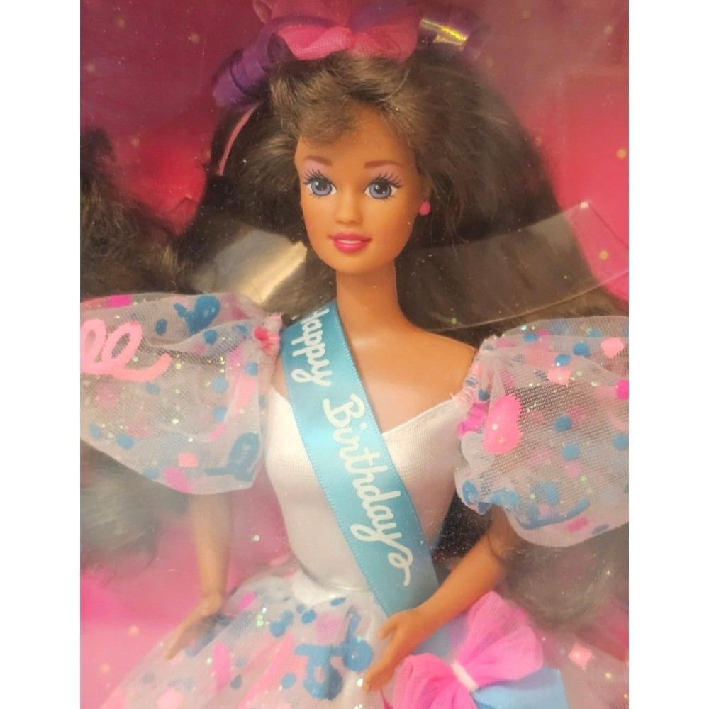 Barbie 芭比 美泰 1994 生日黑髮女郎她是最漂亮的禮物-細節圖5