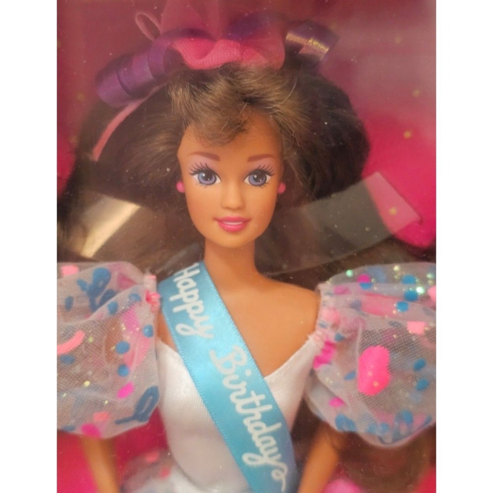 Barbie 芭比 美泰 1994 生日黑髮女郎她是最漂亮的禮物-細節圖6