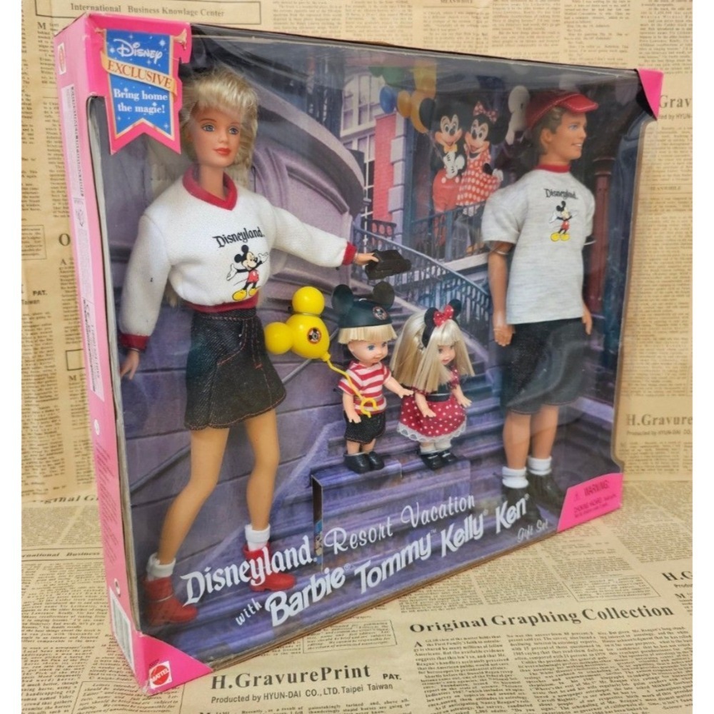 Barbie 芭比 美泰 1998 華特迪士尼世界度假芭比、湯米、凱莉、肯禮盒套裝-細節圖8
