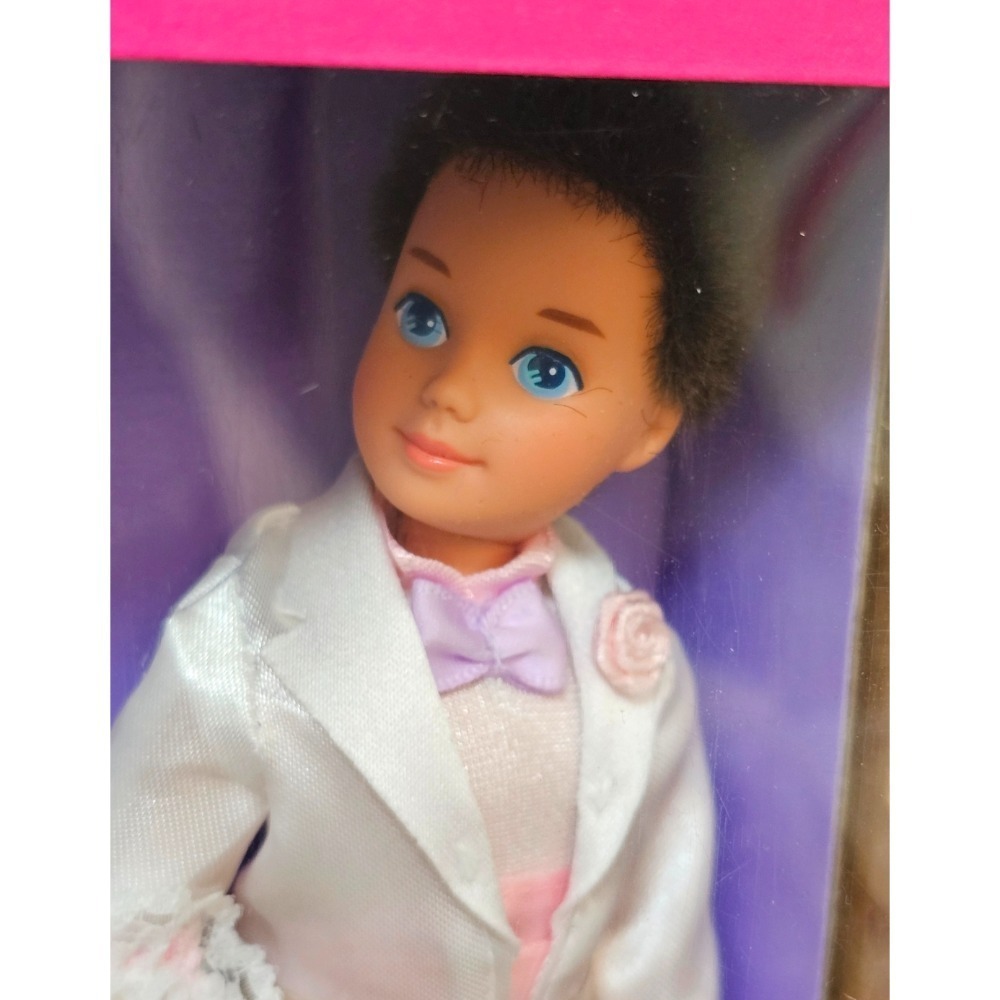 Barbie 芭比 美泰 1993 夢幻婚禮禮物套組 芭比、Stacie & Todd 娃娃-細節圖4