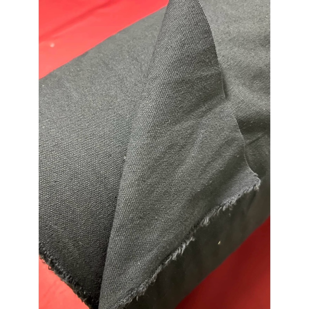 純棉帆布 黑色 8安 厚磅帆布 台灣製 包袋布 筆袋布 家飾布 手作布料-細節圖2