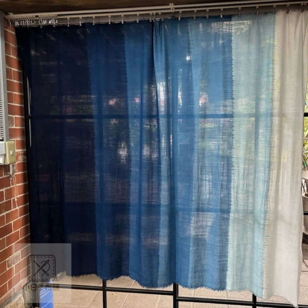 【小日子布鋪】純棉布 白色 染布 方巾 藍染 植物染 拓染 植物染 DIY手作 以碼計價-細節圖4