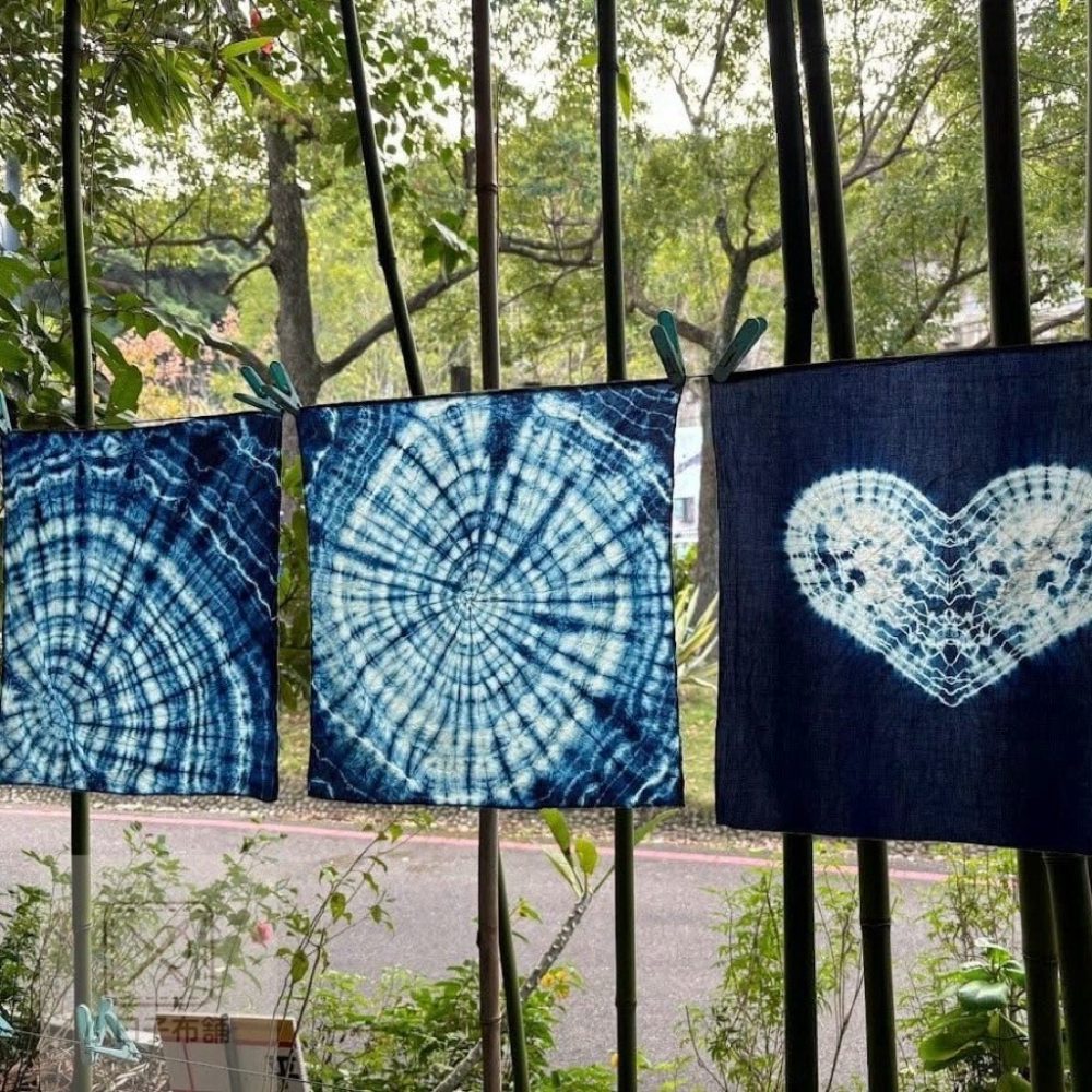 【小日子布鋪】純棉布 白色 染布 方巾 藍染 植物染 拓染 植物染 DIY手作 以碼計價-細節圖5