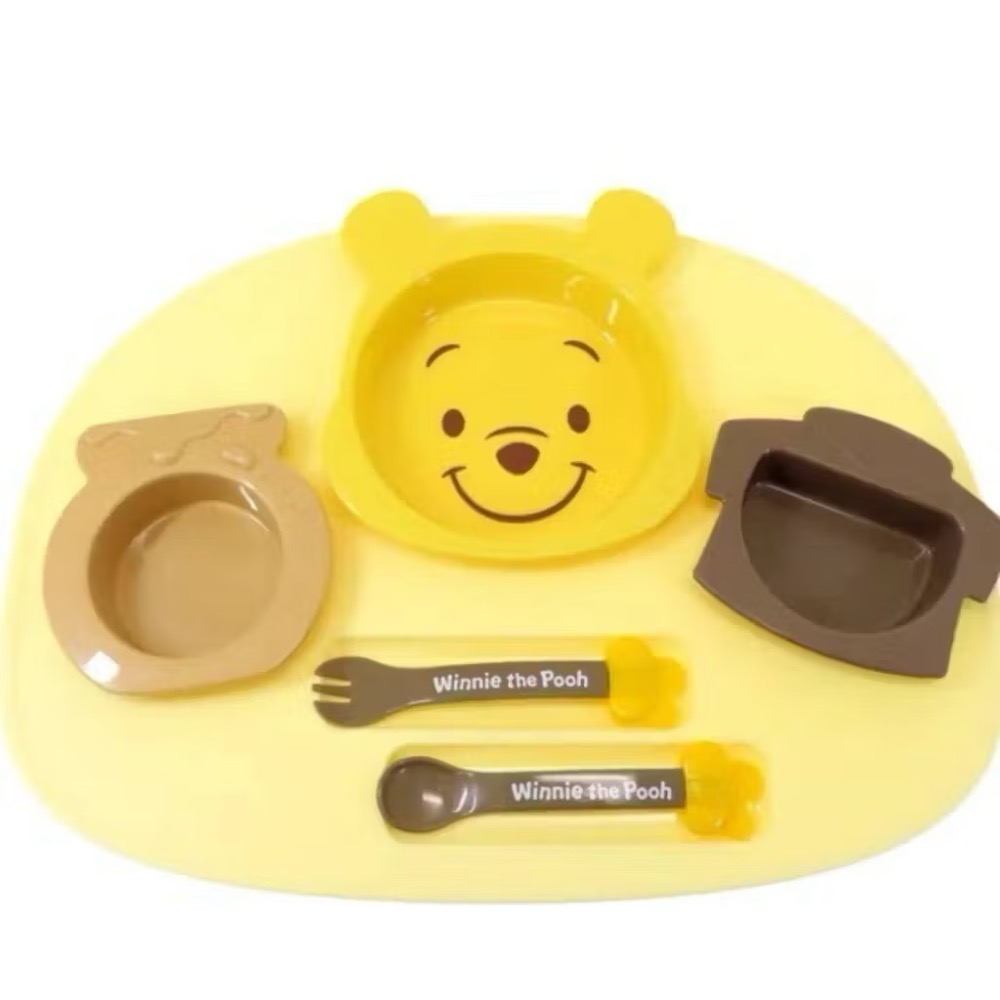 迪士尼 Disney 米奇 米妮 維尼 兒童餐具餐盤組 副食品 餐具禮盒 學習餐具-規格圖2