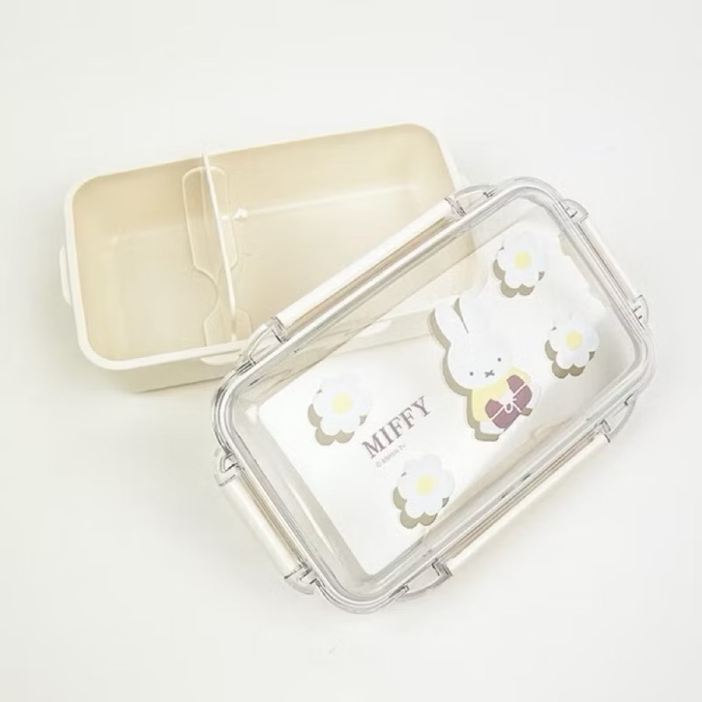 ｛紅色餅乾🇯🇵｝新品 Miffy 米飛兔 米菲兔 便當盒 保鮮盒點心盒 野餐盒 水果盒 收納盒 餐盒-規格圖1