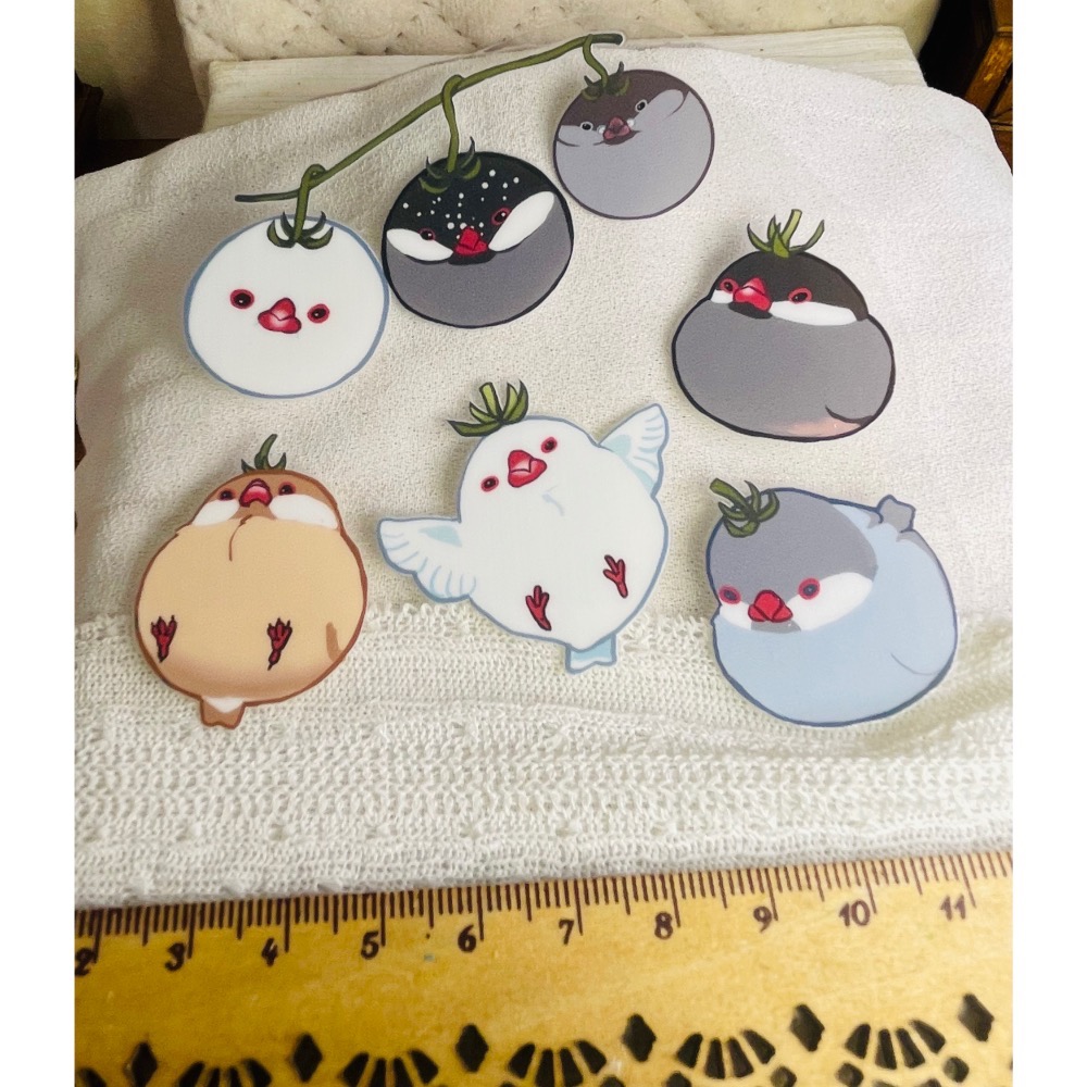 小鳥水晶貼紙 可愛 防水 麻雀 台灣藍鵲 金太陽-規格圖6