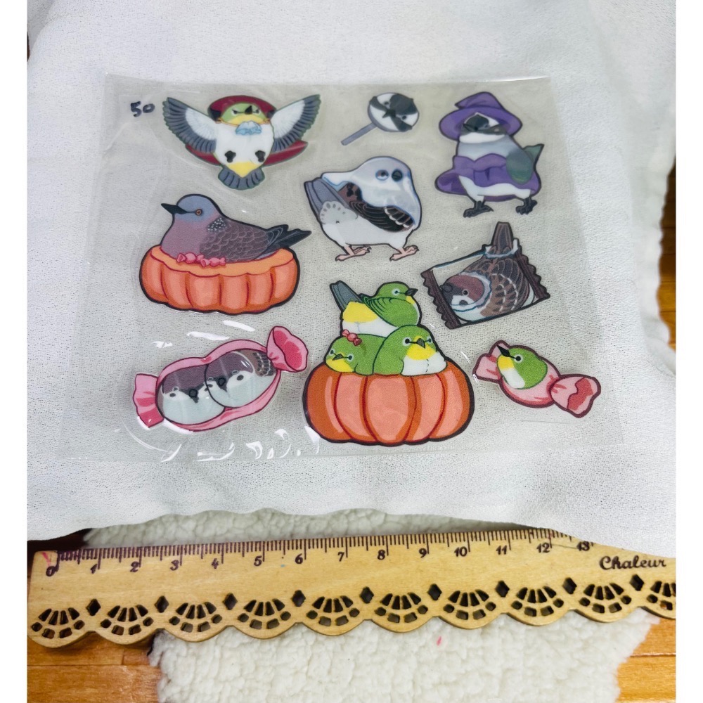 小鳥水晶貼紙 可愛 防水 麻雀 台灣藍鵲 金太陽-規格圖6