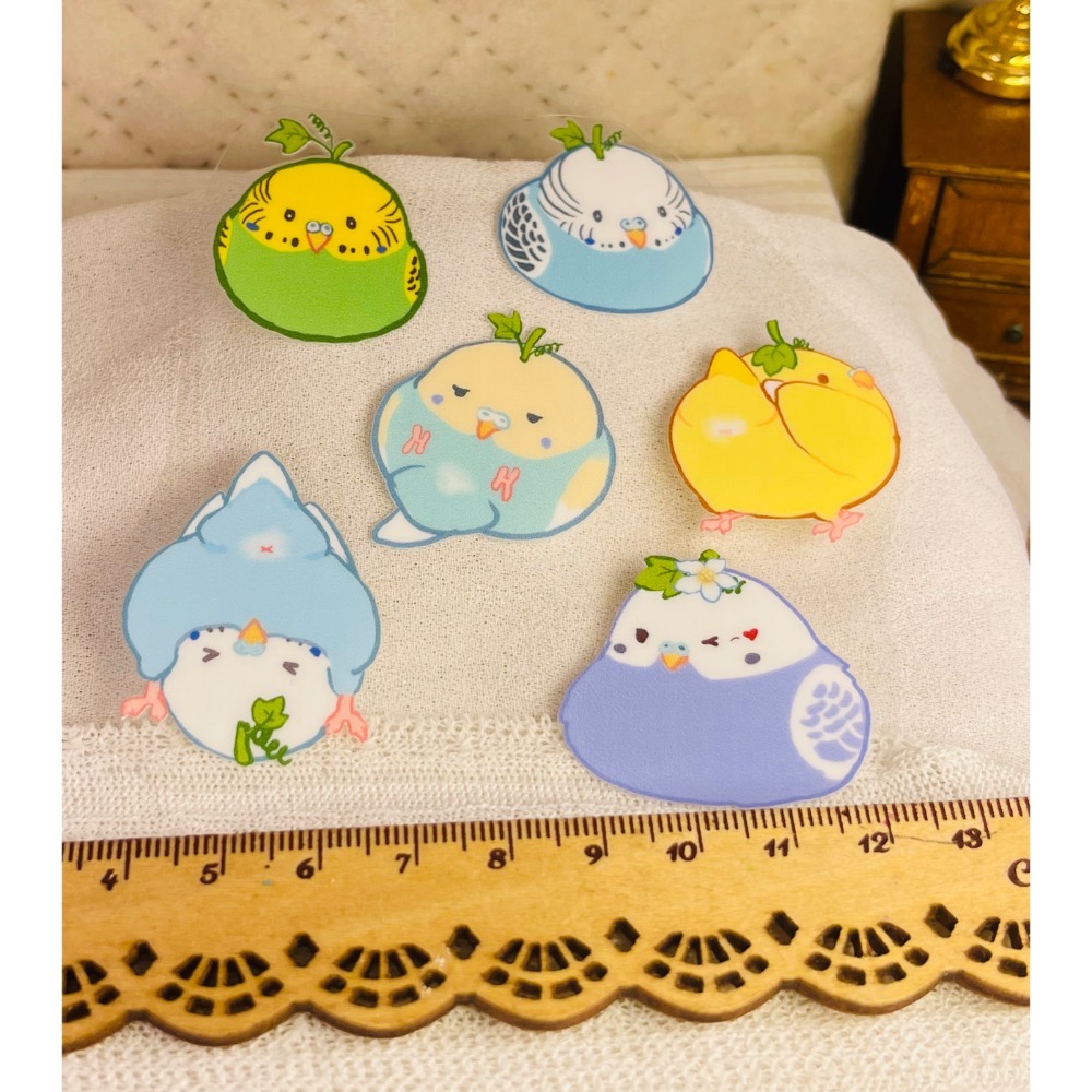 小鳥水晶貼紙 可愛 防水 麻雀 台灣藍鵲 金太陽-規格圖6