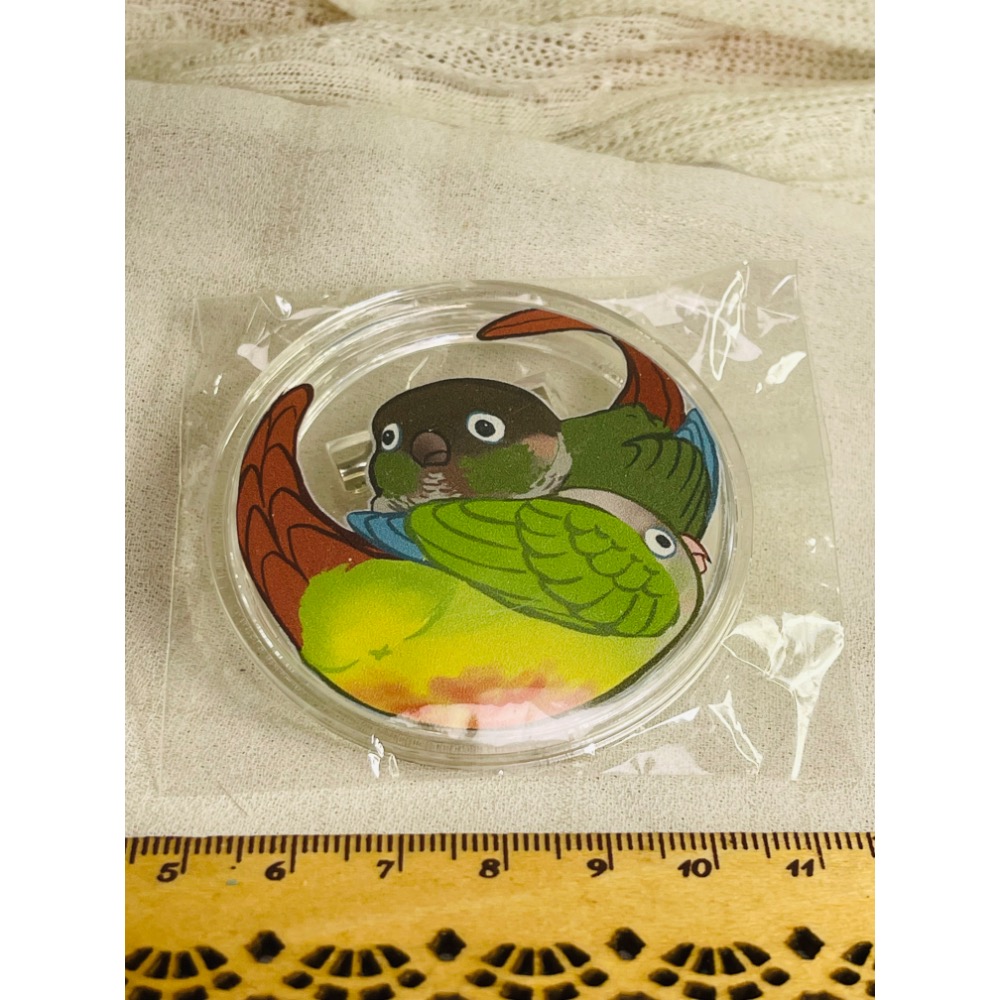 透明壓克力徽章 金太陽 小太陽 麻雀 長尾山雀 玄鳳鸚鵡-規格圖6