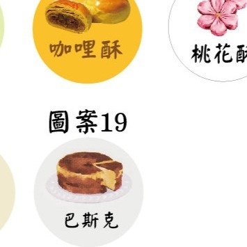 水餃包子姓名貼圖案客製口味貼紙蛋黃酥 鳳梨酥 綠豆椪 桃花酥 芋頭酥 水果 芒果 草莓 可麗露 布丁 巴斯克貼紙米琪印刷-規格圖10