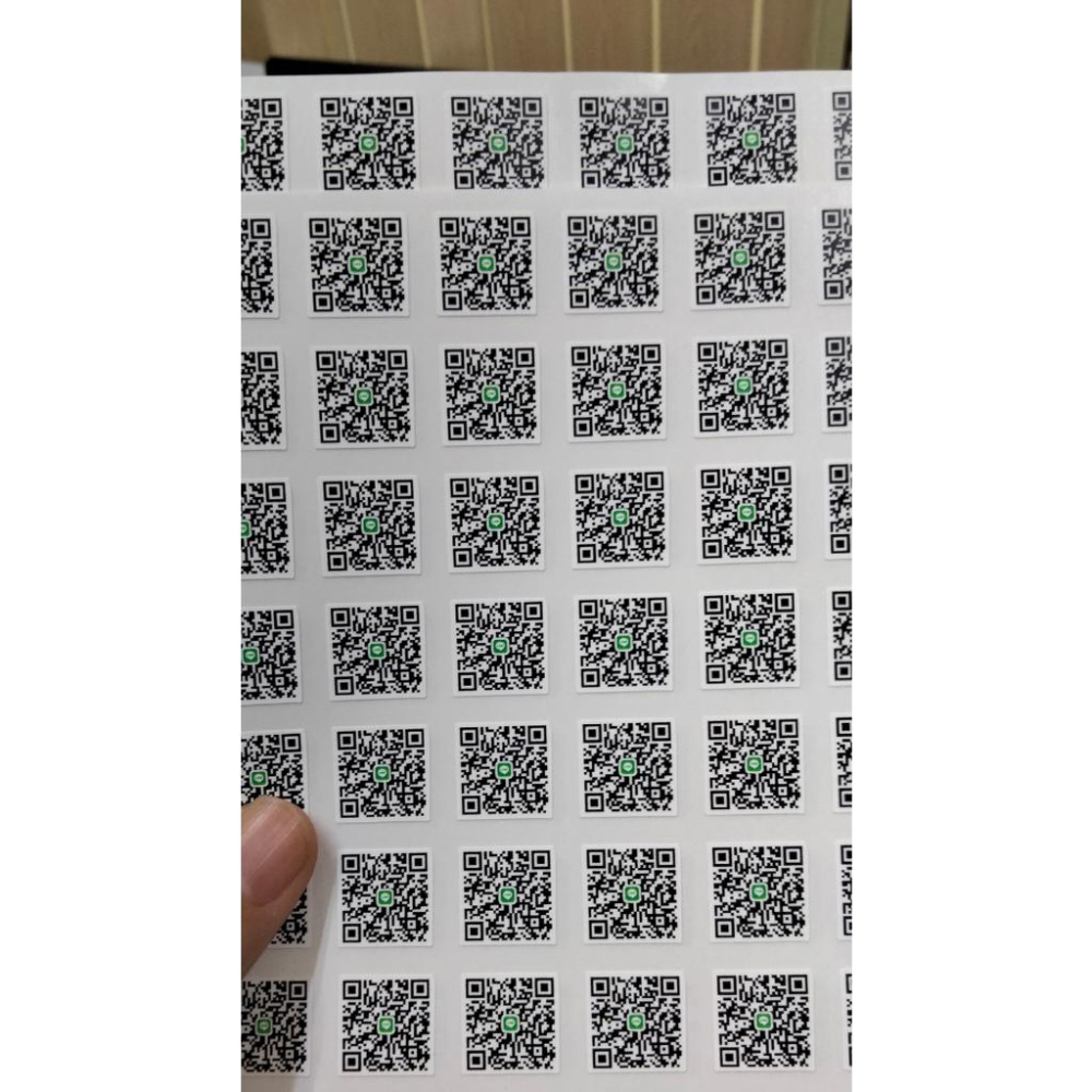 急件隔日出貨QR code貼紙 彩色QR貼紙店名姓名貼客製字溯源農糧白底防水貼透明貼紙空拍機貼紙業務行動條碼貼 米琪印刷-細節圖9