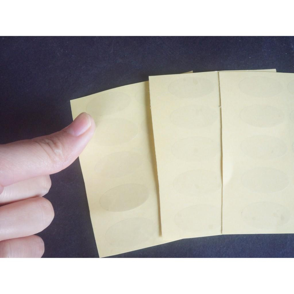 超黏空白防水透明貼紙 圓形2.5公分或橢圓形1.5X3公分 客製尺寸冷凍透明貼紙封口貼 信封盒子禮盒包裝透明貼米琪印刷社-細節圖2