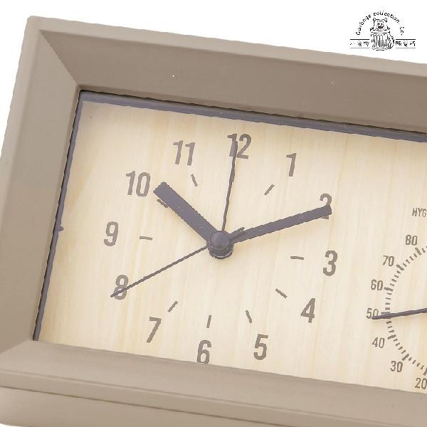 【台灣現貨/日本代購】 3 COINS 長方形時鐘 時鐘 溼度計 溫度計 桌上時鐘 壁掛時鐘-細節圖5