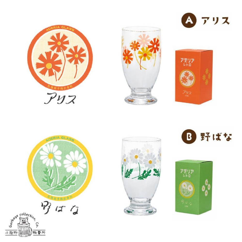『日本商品/台灣現貨』日本製造 Adelia 昭和復古立式玻璃杯 復古玻璃杯  玻璃杯 小花玻璃杯  復古系列-細節圖4