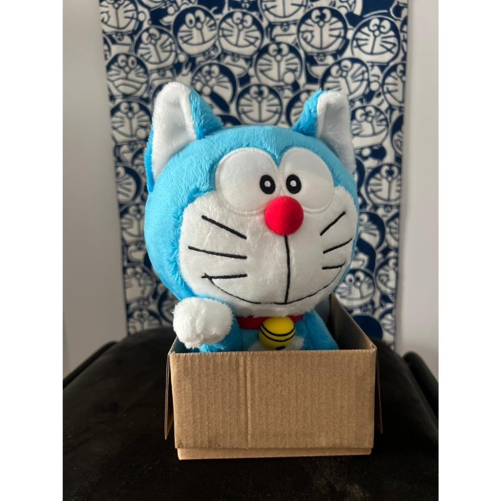 『日本商品/台灣預購』未來百貨 玩偶系列  哆啦A夢 貓耳朵多啦 吃了貓糧的多啦 玩偶-細節圖3