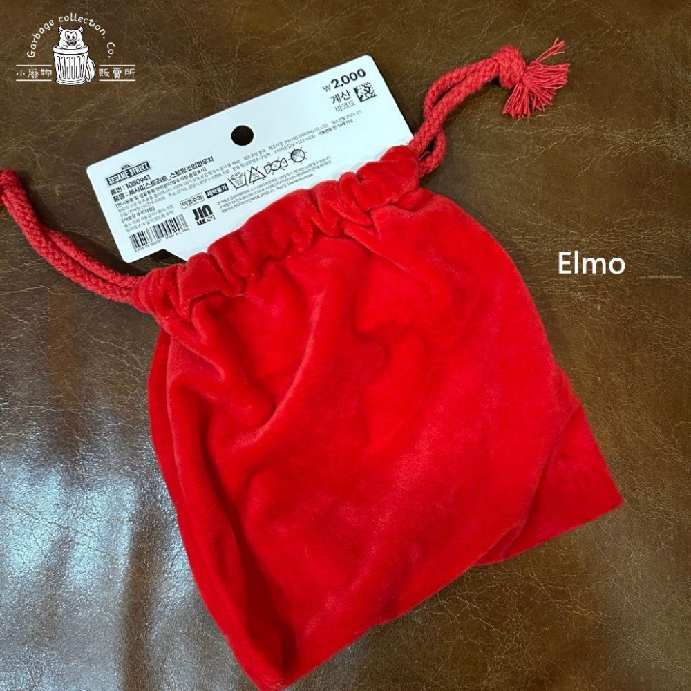 【現貨商品/日本代購】韓國大創 芝麻街 大臉造型束口袋  Cookie Monster Elmo 兩款 束口袋 收納袋-細節圖4